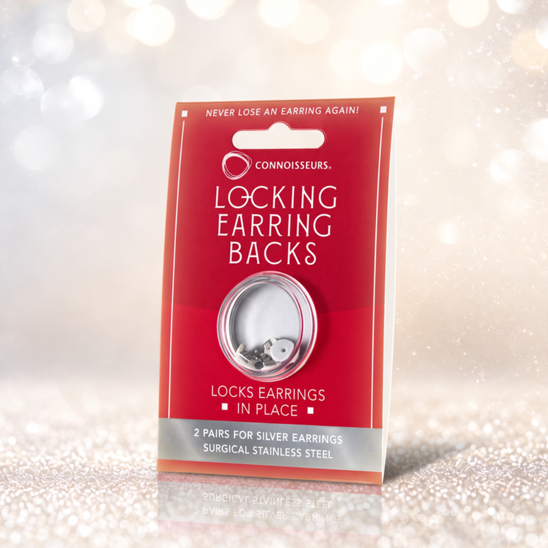 Silverlocks: Silver Locking Earrings Back