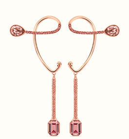 Yes, Rihanna’s FENTY Collection for LVMH Includes Jewelry! 10 Closeup of Rose Tone Roped In Earrings