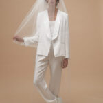 Crushed Satin Love Tuxedo with Devotion Tailored Trousers A Karen Walker Atelier