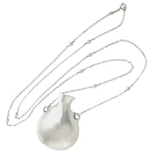 Elsa peretti's first piece f jewelry. A scent bottle, now on a silver cord. 1stdibs.com