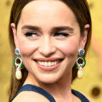 Emilia Clarke in David Webb Earrings, $72,000 at davidwebb.com GettyImages