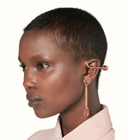 Yes, Rihanna’s FENTY Collection for LVMH Includes Jewelry! 9 Rose-Tone Roped In Earrings with Swarovski Crystals