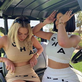 Kylie Jenner and Kim Kadashian West in Chanel and Bold Gold