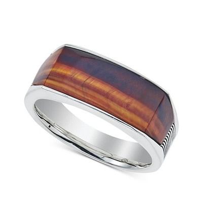 Red Tiger's Eye Ring for Men from the Esquire Collection
