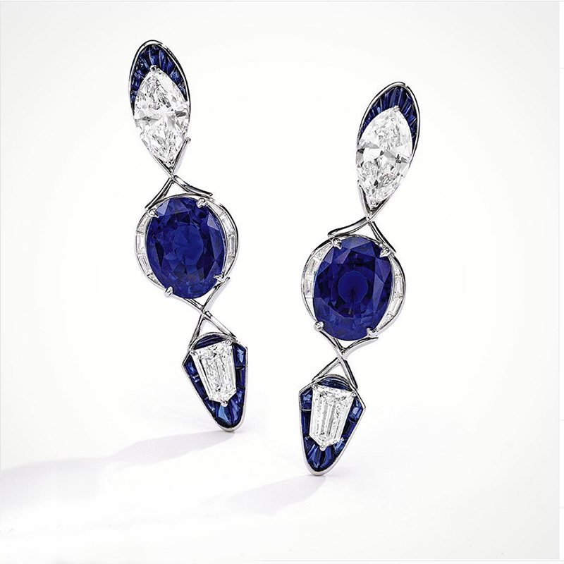 Reza sapphire and diamond earrings @worldofreza