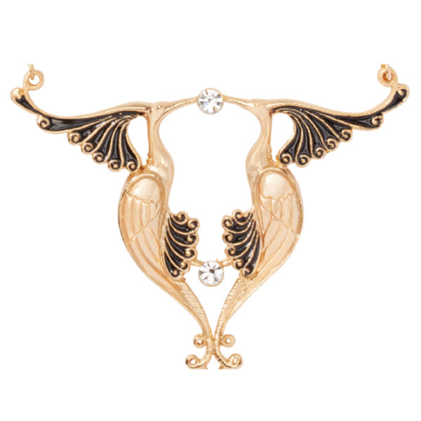 The Double Phoenix Necklace inspired by Erte
