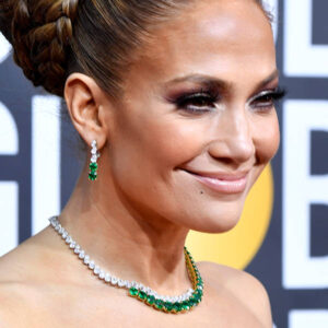JLo in Emeralds and Diamonds at the 2020 Golden Globe Awards