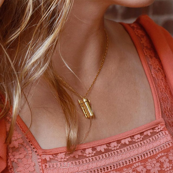 Fortune and Fame Gold-Tone Capsule Necklace