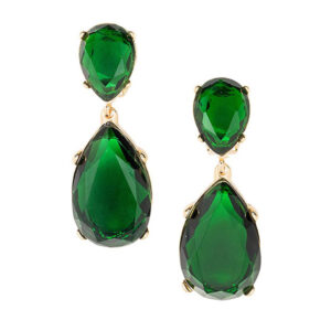 Faux Emerald Drop Earrings @ Kenneth J Lane