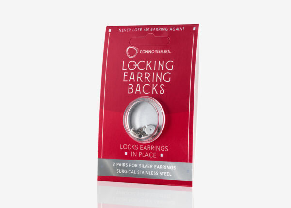 Silverlocks: Silver Locking Earrings Back