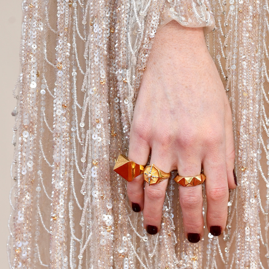 Larger, sculpture-like gold rings are the latest jewelry trend