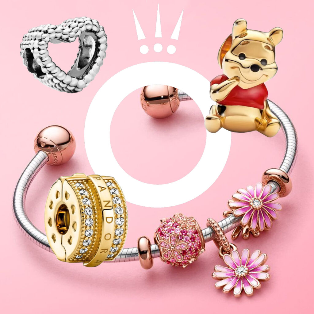 diy pan dora gold plated charms