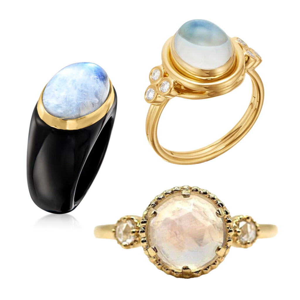 Pretty Moonstone rings