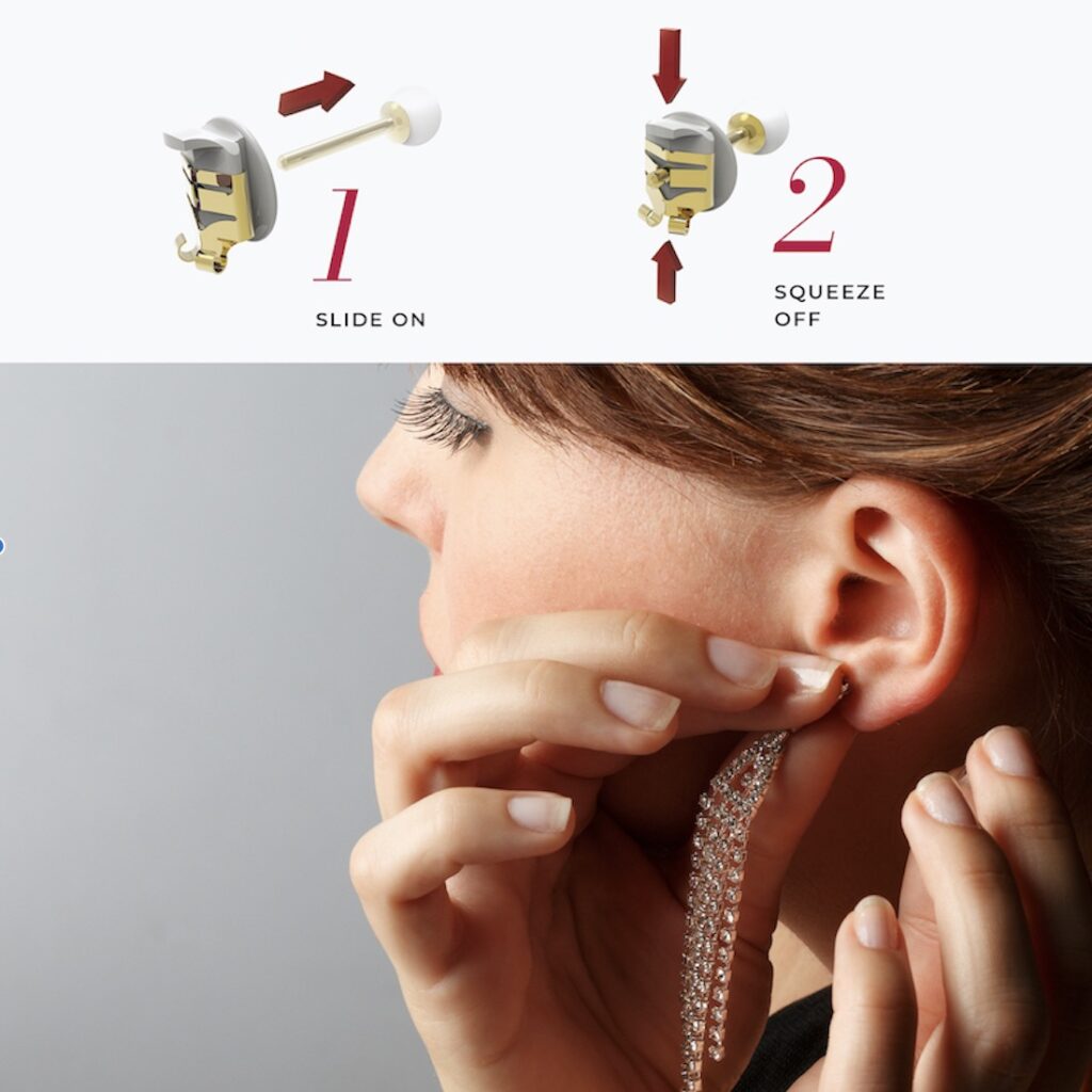 Silverlocks: Silver Locking Earrings Back - Connoisseurs Jewelry Cleaner